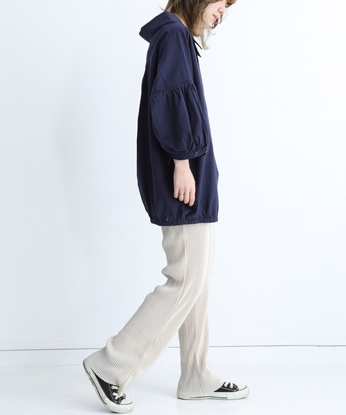 osharewalker（オシャレウォーカー）の「『ふんわりパフスリーブブラウス』（シャツ/ブラウス・レディース・ホワイト/ネイビー/サックスブルー・FREE）」の11枚目の写真