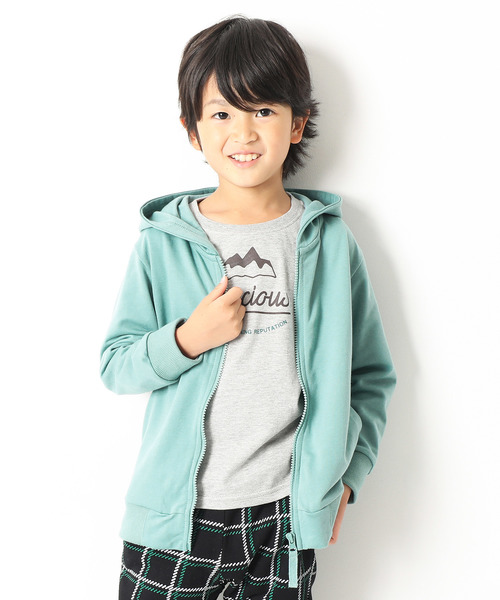 devirock(デビロック)の「長袖ベーシックジップアップパーカー ジップパーカー(パーカー・キッズ・ブラック/ネイビー/レッド/カーキ/ピンク/ターコイズブルー/ヘザーチャコール/杢グレー/ブルー/ブルー系その他/グリーン系その他/ライトパープル/スモークピンク/イエロー/キャメル/ピンク系その他/モカ・80cm/90cm/110cm/100cm/120cm/130cm/140cm/150cm/160cm)」の7枚目の写真