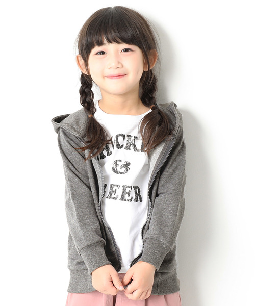 devirock(デビロック)の「長袖ベーシックジップアップパーカー ジップパーカー(パーカー・キッズ・ブラック/ネイビー/レッド/カーキ/ピンク/ターコイズブルー/ヘザーチャコール/杢グレー/ブルー/ブルー系その他/グリーン系その他/ライトパープル/スモークピンク/イエロー/キャメル/ピンク系その他/モカ・80cm/90cm/110cm/100cm/120cm/130cm/140cm/150cm/160cm)」の4枚目の写真