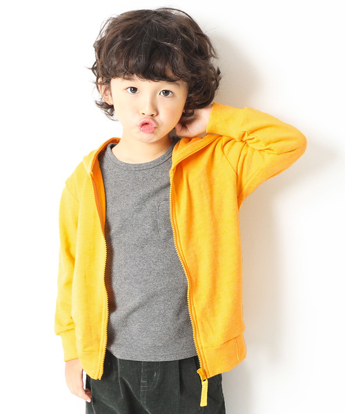 devirock(デビロック)の「長袖ベーシックジップアップパーカー ジップパーカー(パーカー・キッズ・ブラック/ネイビー/レッド/カーキ/ピンク/ターコイズブルー/ヘザーチャコール/杢グレー/ブルー/ブルー系その他/グリーン系その他/ライトパープル/スモークピンク/イエロー/キャメル/ピンク系その他/モカ・80cm/90cm/110cm/100cm/120cm/130cm/140cm/150cm/160cm)」の13枚目の写真