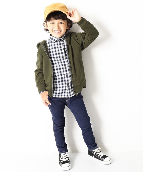 devirock(デビロック)の「長袖ベーシックジップアップパーカー ジップパーカー(パーカー・キッズ・ブラック/ネイビー/レッド/カーキ/ピンク/ターコイズブルー/ヘザーチャコール/杢グレー/ブルー/ブルー系その他/グリーン系その他/ライトパープル/スモークピンク/イエロー/キャメル/ピンク系その他/モカ・80cm/90cm/110cm/100cm/120cm/130cm/140cm/150cm/160cm)」の21枚目の写真