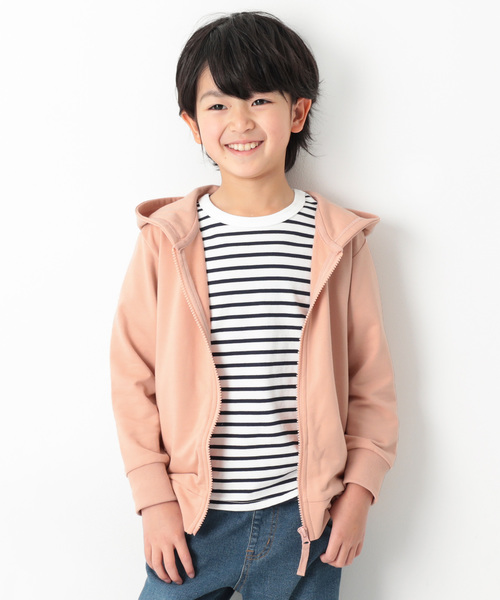 devirock(デビロック)の「長袖ベーシックジップアップパーカー ジップパーカー(パーカー・キッズ・ブラック/ネイビー/レッド/カーキ/ピンク/ターコイズブルー/ヘザーチャコール/杢グレー/ブルー/ブルー系その他/グリーン系その他/ライトパープル/スモークピンク/イエロー/キャメル/ピンク系その他/モカ・80cm/90cm/110cm/100cm/120cm/130cm/140cm/150cm/160cm)」の15枚目の写真