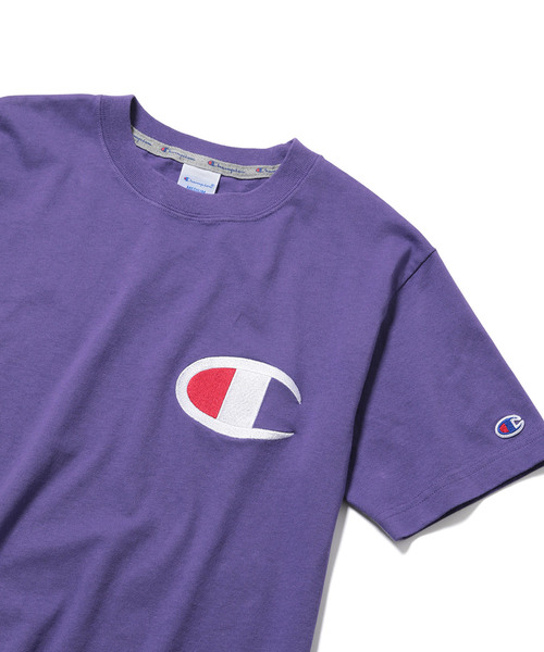 JUNRED（ジュンレッド）の「CHAMPION C刺繍T（Tシャツ/カットソー・メンズ・ホワイト/ブラック/パープル・M/L）」の3枚目の写真