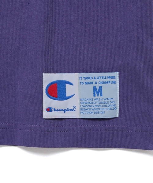 JUNRED（ジュンレッド）の「CHAMPION C刺繍T（Tシャツ/カットソー・メンズ・ホワイト/ブラック/パープル・M/L）」の6枚目の写真