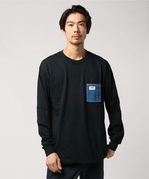 ROUND HOUSE | 【ROUND HOUSE】 ロゴパッチデニムポケットロングスリーブTシャツ(Tシャツ/カットソー)