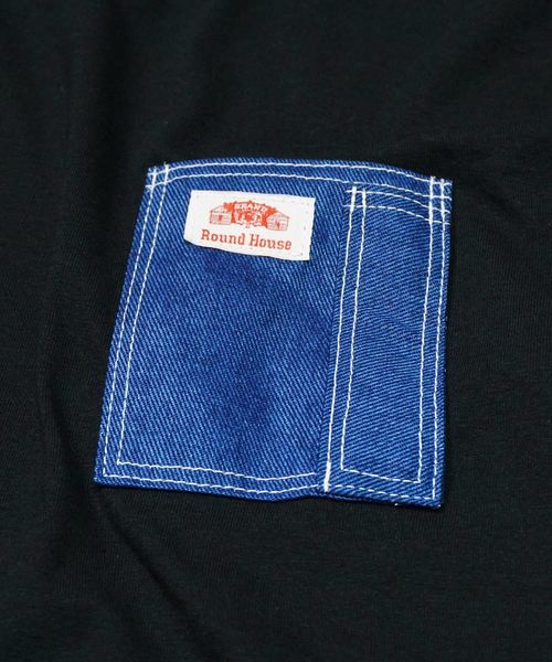 ROUND HOUSE（ラウンドハウス）の「【ROUND HOUSE】 ロゴパッチデニムポケットロングスリーブTシャツ（Tシャツ/カットソー・メンズ・ワイン/パープル/ホワイト/ブラック/ネイビー/オリーブ/オレンジ/グレー・L/XL/S/M）」の19枚目の写真