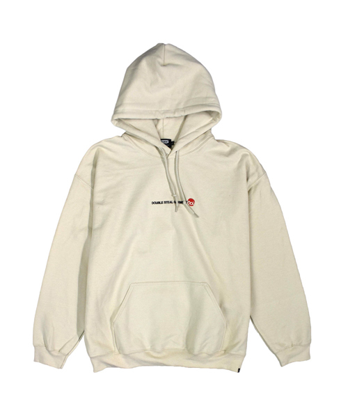 DOUBLE STEAL（ダブルスティール）の「Simple Stick DOU embroidery 裏起毛プルパーカー（パーカー・メンズ・ブラック/ベージュ/トップグレー/ライトグリーン・MEDIUM/LARGE/X-LARGE）」の3枚目の写真