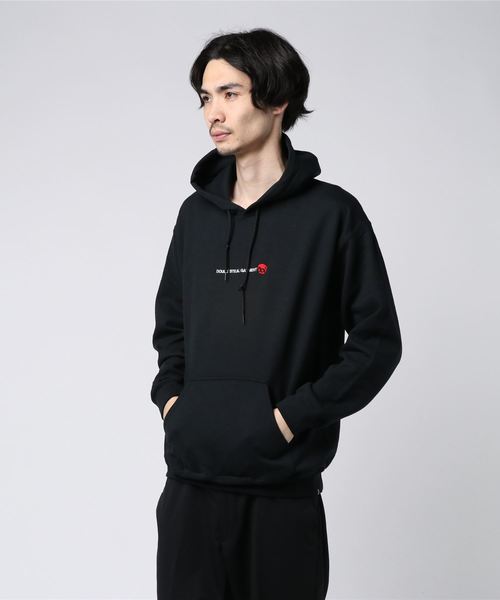 DOUBLE STEAL（ダブルスティール）の「Simple Stick DOU embroidery 裏起毛プルパーカー（パーカー・メンズ・ブラック/ベージュ/トップグレー/ライトグリーン・MEDIUM/LARGE/X-LARGE）」の13枚目の写真