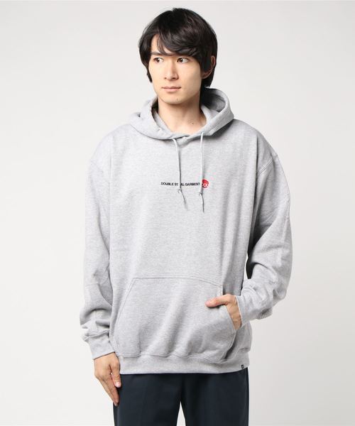 DOUBLE STEAL（ダブルスティール）の「Simple Stick DOU embroidery 裏起毛プルパーカー（パーカー・メンズ・ブラック/ベージュ/トップグレー/ライトグリーン・MEDIUM/LARGE/X-LARGE）」の9枚目の写真
