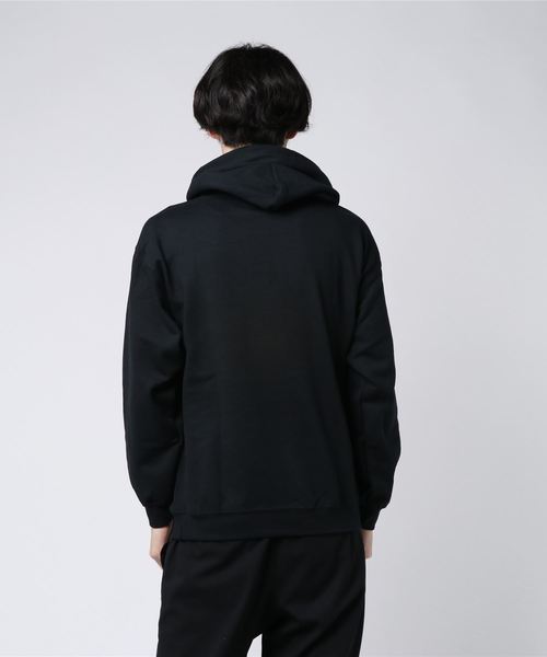 DOUBLE STEAL（ダブルスティール）の「Simple Stick DOU embroidery 裏起毛プルパーカー（パーカー・メンズ・ブラック/ベージュ/トップグレー/ライトグリーン・MEDIUM/LARGE/X-LARGE）」の5枚目の写真