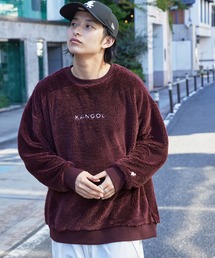 MONO-MART×KANGOL カンゴール ビッグシルエット ボア クルーネックスウェット