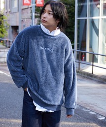 MONO-MART×KANGOL カンゴール ビッグシルエット ボア クルーネックスウェット