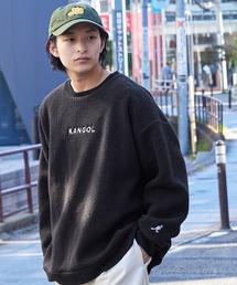 KANGOL | 【選べる2TYPE】MONO-MART×KANGOL カンゴール ビッグシルエット ボア シェルパフリース クルーネックスウェット(スウェット)