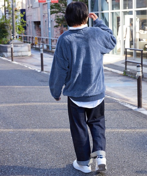 MONO-MART×KANGOL カンゴール ビッグシルエット ボア クルーネック