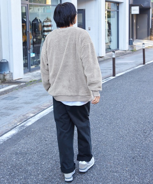 MONO-MART×KANGOL カンゴール ビッグシルエット ボア クルーネック