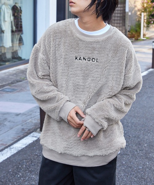 MONO-MART×KANGOL カンゴール ビッグシルエット ボア クルーネック