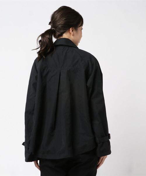 Fashion Letter（ファッションレター）の「オーバーシルエット キャンディ袖ショートトレンチコート ライトアウター（トレンチコート・レディース・ブラック/ベージュ/サンドベージュ/キャメル/ダークカーキ/スモークピンク/ベージュ系その他/テラコッタ/ブラウン・M/L）」の11枚目の写真