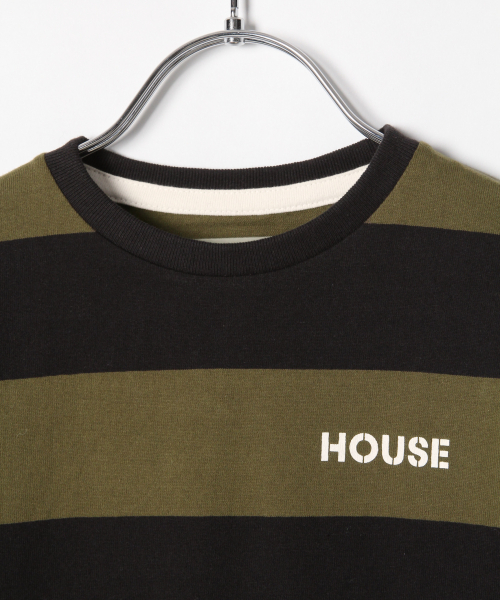 IN THE HOUSE(インザハウス)の「キッズ【IN THE HOUSE】ボーダーT/824447(Tシャツ/カットソー・キッズ・ホワイト/ブラック・SMALL/MEDIUM/LARGE/X-LARGE/XX-LARGE)」の4枚目の写真