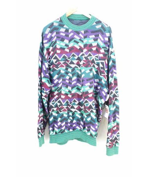 MISSONI ミッソーニ 総柄 コットン ニット セーター ブランド古着】総柄コットンニット（ニット/セーター）｜MISSONI