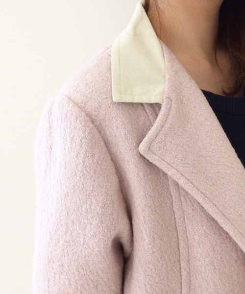 Kastane(カスタネ)の「コクーン衿切替コート(その他アウター・レディース・ネイビー/ピンクベージュ・FREE)」の13枚目の写真