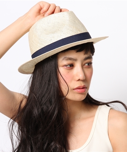Ray BEAMS(レイビームス)の「○Ray BEAMS / ケンマソウ 中折れハット(ハット・レディース・ホワイト/ネイビー・ONE SIZE)」の7枚目の写真