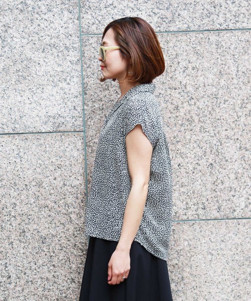 FREE'S MART(フリーズマート)の「◆アニマルパターンフレンチスリーブシャツ●(シャツ/ブラウス・レディース・ブラック系その他/ベージュ系その他/ブラウン系その他・FREE)」の12枚目の写真