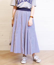 BID / 16枚ハギ Ginham Check Flare Skirt
