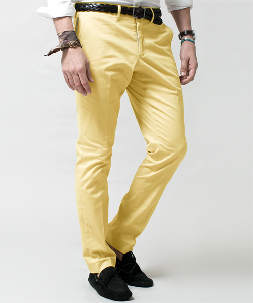 NANO universe(ナノユニバース)の「junhashimoto nano・universe/ イタリアーノピーチタッチチノ(チノパンツ・メンズ・ネイビー/イエロー/ピンク/ベージュ/ブルー/サックスブルー/ホワイト・LARGE/X-LARGE/MEDIUM/SMALL)」の7枚目の写真