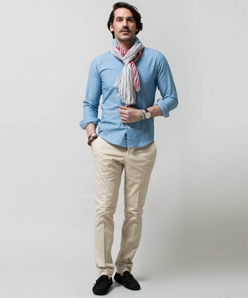 NANO universe(ナノユニバース)の「junhashimoto nano・universe/ イタリアーノピーチタッチチノ(チノパンツ・メンズ・ネイビー/イエロー/ピンク/ベージュ/ブルー/サックスブルー/ホワイト・LARGE/X-LARGE/MEDIUM/SMALL)」の8枚目の写真