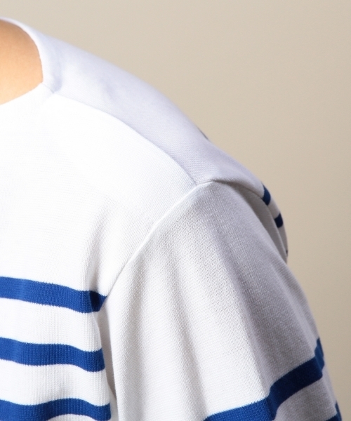 BEAUTY&YOUTH UNITED ARROWS（ビューティーアンドユースユナイテッドアローズ）の「＜ORCIVAL＞ NAVAL BORDER WHITE/カットソー（Tシャツ/カットソー・メンズ・ホワイト・4/5/3）」の4枚目の写真