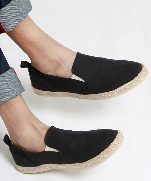 WEGO（ウィゴー）の「WEGO/ジュートソールスリッポン（スニーカー・メンズ・ダークインディゴブルー/レッド/ホワイト系その他/ブラック・27/26）」の3枚目の写真