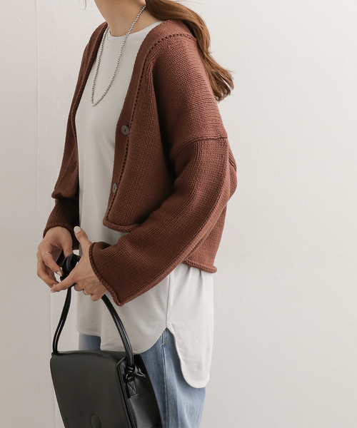 URBAN RESEARCH DOORS(アーバンリサーチドアーズ)の「5分袖ルーズカットソー∴(Tシャツ/カットソー・レディース・ブラウン/グレー/カーキ・ONE)」の7枚目の写真