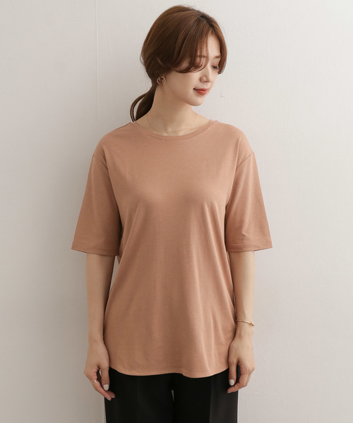 URBAN RESEARCH DOORS(アーバンリサーチドアーズ)の「5分袖ルーズカットソー∴(Tシャツ/カットソー・レディース・ブラウン/グレー/カーキ・ONE)」の5枚目の写真