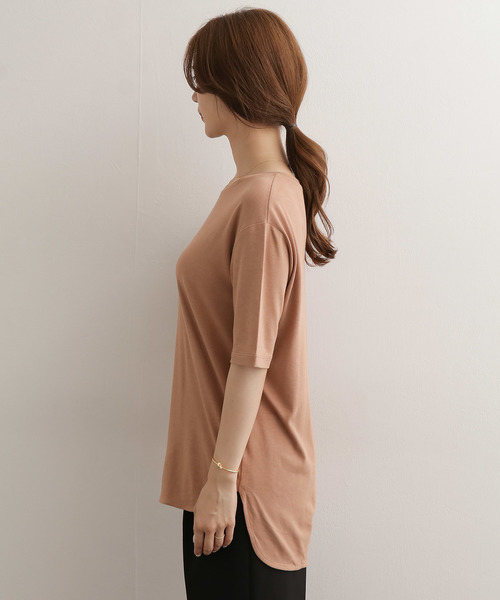 URBAN RESEARCH DOORS(アーバンリサーチドアーズ)の「5分袖ルーズカットソー∴(Tシャツ/カットソー・レディース・ブラウン/グレー/カーキ・ONE)」の16枚目の写真