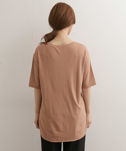 URBAN RESEARCH DOORS(アーバンリサーチドアーズ)の「5分袖ルーズカットソー∴(Tシャツ/カットソー・レディース・ブラウン/グレー/カーキ・ONE)」の8枚目の写真