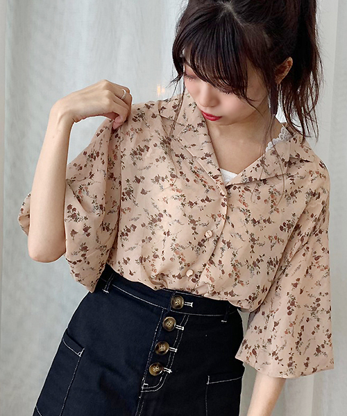 apres jour（アプレジュール）の「開襟袖ボリュームブラウス【ZOZOTOWN限定アイテム】（シャツ/ブラウス・レディース・ベージュ/オフホワイト/スモークピンク/モカ・フリー）」の3枚目の写真