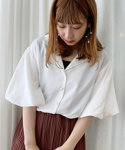 apres jour（アプレジュール）の「開襟袖ボリュームブラウス【ZOZOTOWN限定アイテム】（シャツ/ブラウス・レディース・ベージュ/オフホワイト/スモークピンク/モカ・フリー）」の2枚目の写真