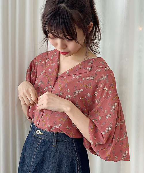 apres jour（アプレジュール）の「開襟袖ボリュームブラウス【ZOZOTOWN限定アイテム】（シャツ/ブラウス・レディース・ベージュ/オフホワイト/スモークピンク/モカ・フリー）」の4枚目の写真