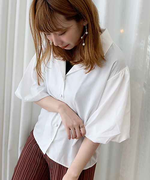 apres jour（アプレジュール）の「開襟袖ボリュームブラウス【ZOZOTOWN限定アイテム】（シャツ/ブラウス・レディース・ベージュ/オフホワイト/スモークピンク/モカ・フリー）」の7枚目の写真