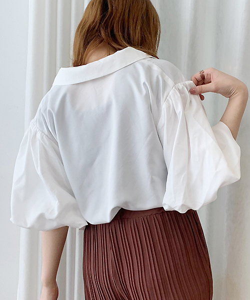 apres jour（アプレジュール）の「開襟袖ボリュームブラウス【ZOZOTOWN限定アイテム】（シャツ/ブラウス・レディース・ベージュ/オフホワイト/スモークピンク/モカ・フリー）」の9枚目の写真