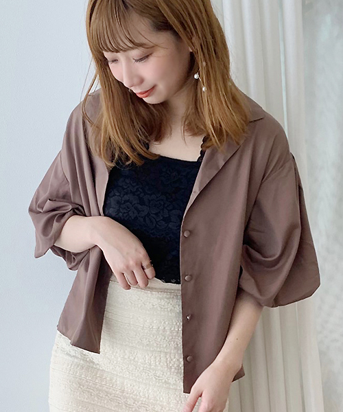 apres jour（アプレジュール）の「開襟袖ボリュームブラウス【ZOZOTOWN限定アイテム】（シャツ/ブラウス・レディース・ベージュ/オフホワイト/スモークピンク/モカ・フリー）」の11枚目の写真