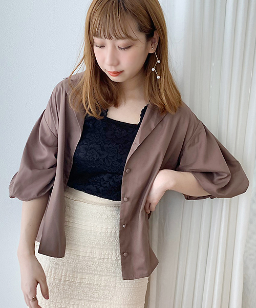 apres jour（アプレジュール）の「開襟袖ボリュームブラウス【ZOZOTOWN限定アイテム】（シャツ/ブラウス・レディース・ベージュ/オフホワイト/スモークピンク/モカ・フリー）」の12枚目の写真