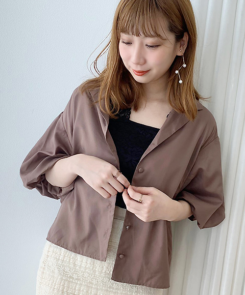 apres jour（アプレジュール）の「開襟袖ボリュームブラウス【ZOZOTOWN限定アイテム】（シャツ/ブラウス・レディース・ベージュ/オフホワイト/スモークピンク/モカ・フリー）」の13枚目の写真