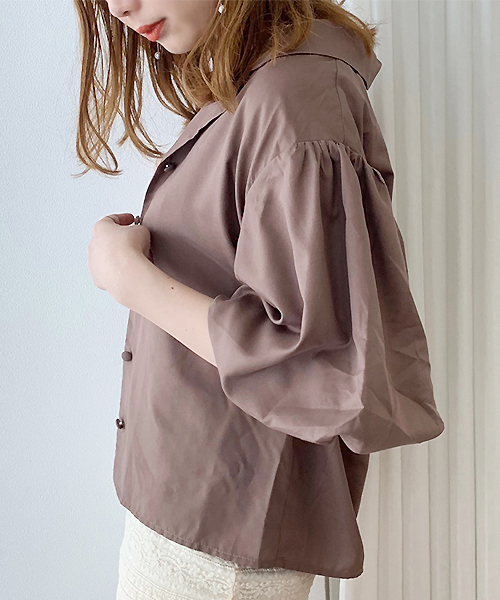 apres jour（アプレジュール）の「開襟袖ボリュームブラウス【ZOZOTOWN限定アイテム】（シャツ/ブラウス・レディース・ベージュ/オフホワイト/スモークピンク/モカ・フリー）」の14枚目の写真