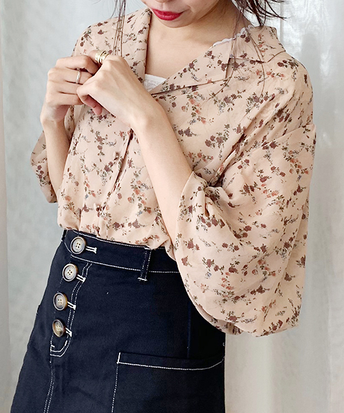 apres jour（アプレジュール）の「開襟袖ボリュームブラウス【ZOZOTOWN限定アイテム】（シャツ/ブラウス・レディース・ベージュ/オフホワイト/スモークピンク/モカ・フリー）」の17枚目の写真