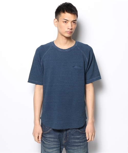 CIAOPANIC（チャオパニック）の「【Ciaopanic】　インディゴワッフルC/NTee（Tシャツ/カットソー・メンズ・ネイビー/ブルー・LARGE/MEDIUM）」の3枚目の写真