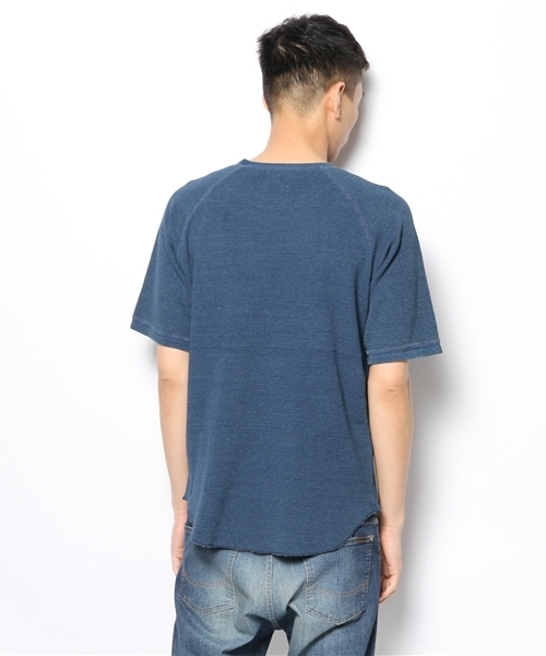 CIAOPANIC（チャオパニック）の「【Ciaopanic】　インディゴワッフルC/NTee（Tシャツ/カットソー・メンズ・ネイビー/ブルー・LARGE/MEDIUM）」の5枚目の写真