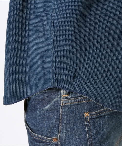 CIAOPANIC（チャオパニック）の「【Ciaopanic】　インディゴワッフルC/NTee（Tシャツ/カットソー・メンズ・ネイビー/ブルー・LARGE/MEDIUM）」の9枚目の写真