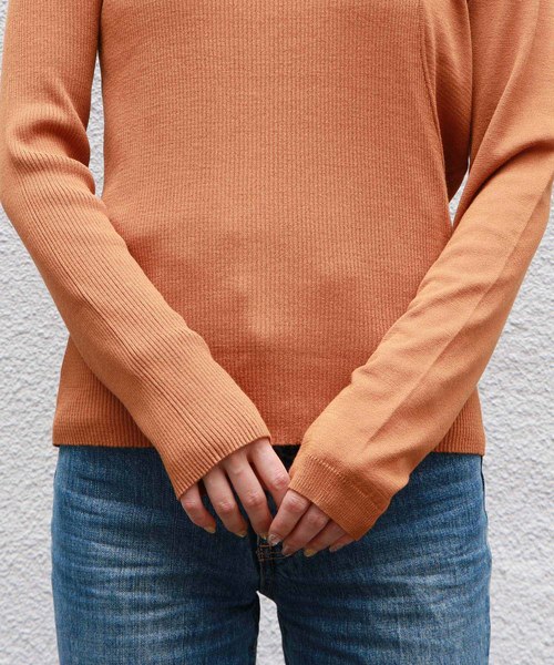 HER CLOSET（ハークローゼット）の「【HERCLOSET】アシメレイヤード肩スリットニット（ニット/セーター・レディース・オフホワイト/ブラック/ベージュ/キャメル/ブルーグリーン/ワインレッド・M）」の12枚目の写真