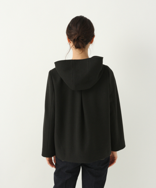 GLOBAL WORK（グローバルワーク）の「軽やかストレッチ2WAYショートコート/834468（その他アウター・レディース・ブラック/グレー/ブラウン/ベージュ・SMALL/MEDIUM/LARGE）」の15枚目の写真